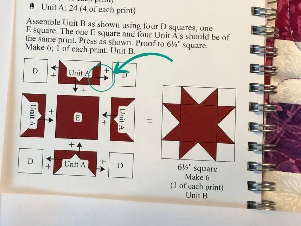 Southfields table runner showing ironing direction