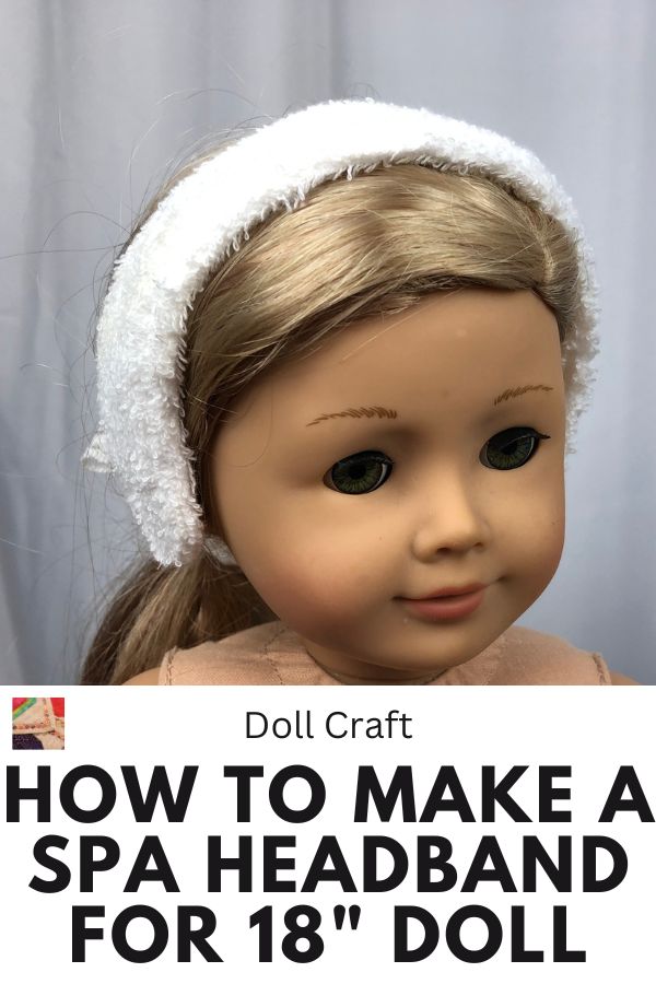 Spa Headband for 18 Doll Pin