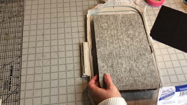 Spider Coasters 23 Wool mat for hoop