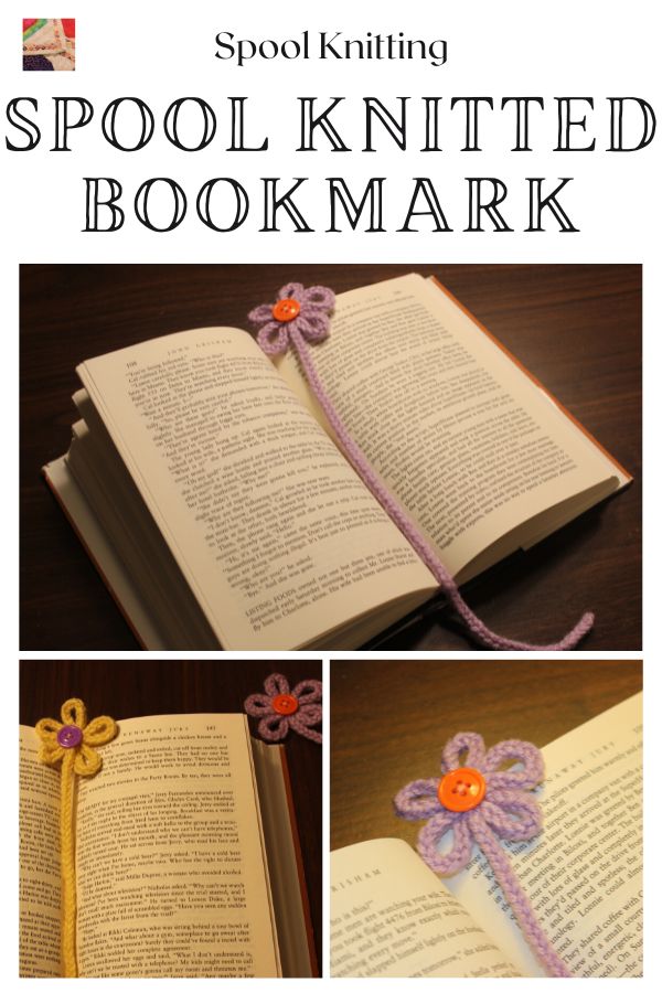 Spool Knitted Bookmark - pin 1