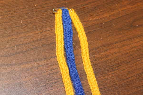 Spool Knitted Braided Bracelet - Safety Pin