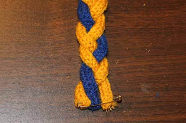 Spool Knitted Braided Bracelet - Braid Pinned