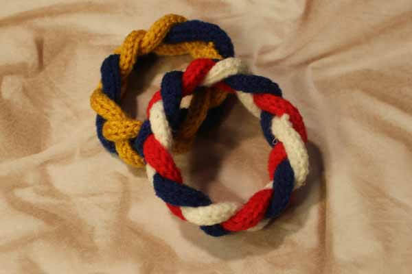Spool Knitted Braided Bracelet - Two Bracelets