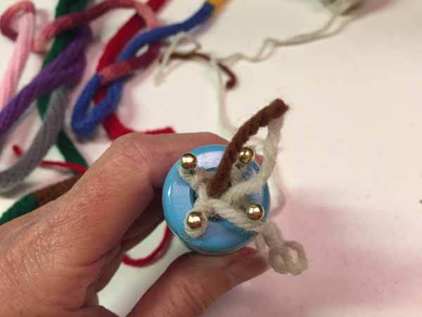 Spool Knitted Tree Garland - Cord Ends