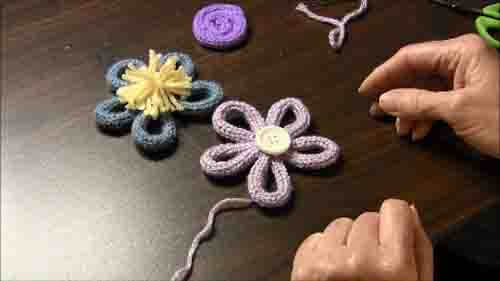 Spool Knitted Flower