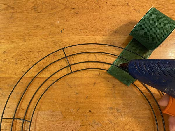 Spring Dollar Tree Wreath Start Wrap