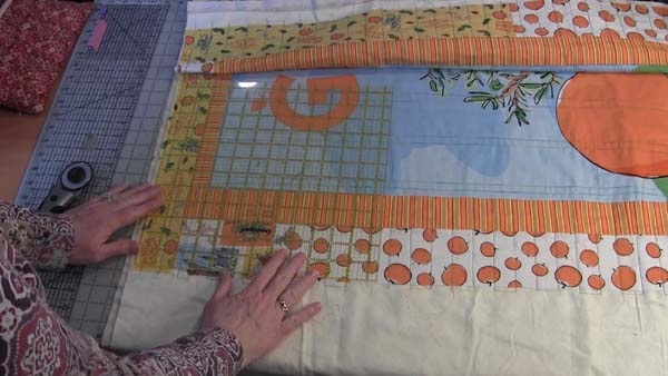 Square up a Quilt Square Ruler On Corner