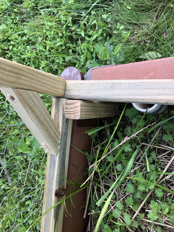 Squirrel Proof Garden Covers Show Foot In Corner