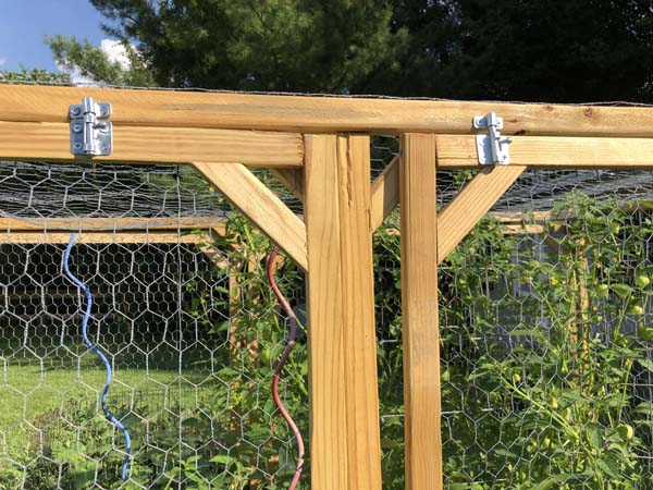 Squirrel Proof Garden Covers Show Top Barrel Bolts
