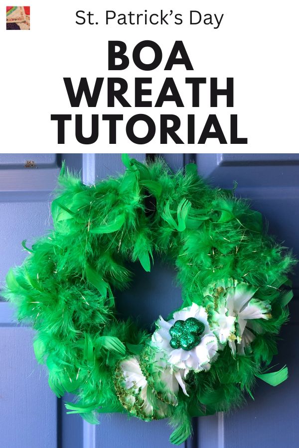 Saint Patrick's Day Boa Wreath Tutorial - pin