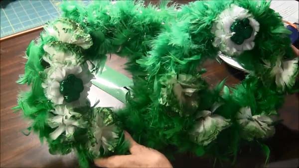 St Patricks Day Boa Wreath two wreaths