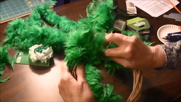 Feather Boa Wreath Wrap Boa