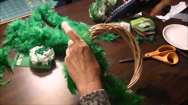 St Patricks Day Boa Wreath Second Boa