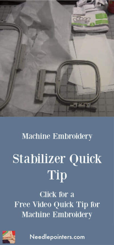 Machine Embroidery Stabilizer Quick Tip