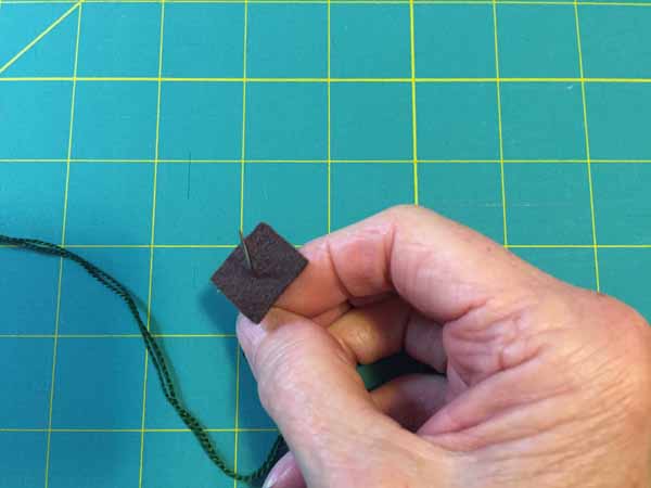 Stacked Felt Christmas Ornament Tutorial - First Square Off Center