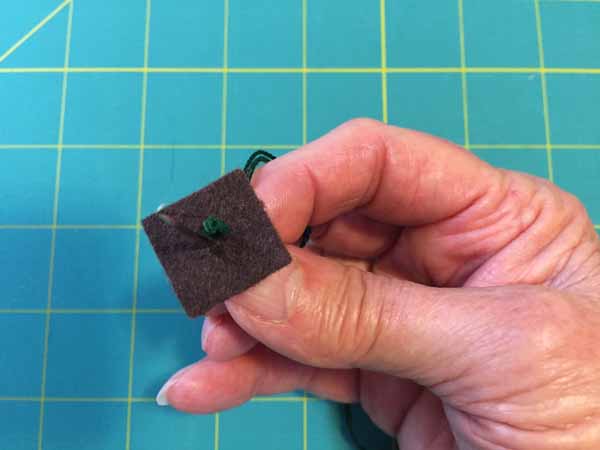 DIY Felt Ornament Tutorial - First Square Then Through Center