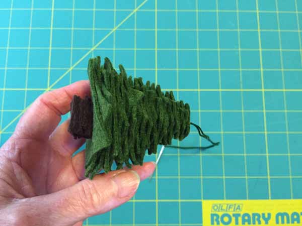 Stacked Christmas Tree Ornament Tutorial - Shown from Side