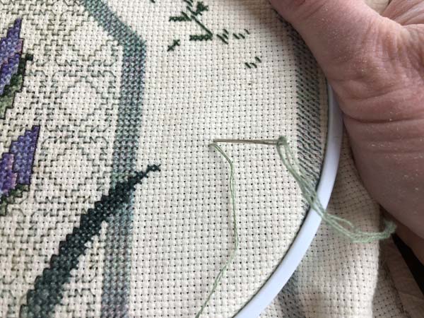 Start Cross Stitch 8 Needle Down for first stitch