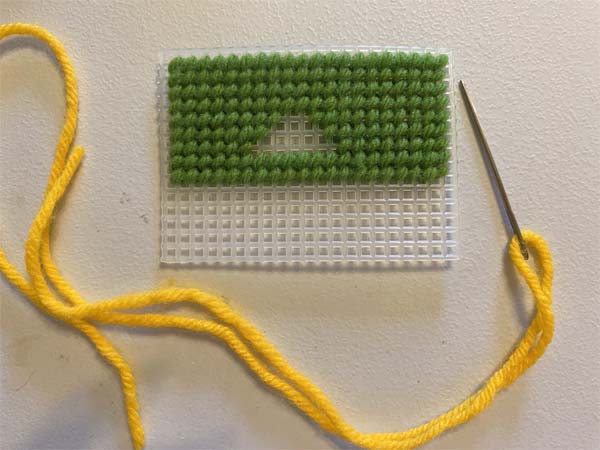 Start Yarn 10 New Color On Needle