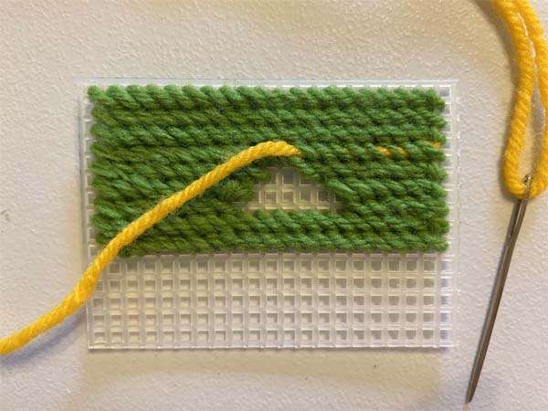 Start Yarn 13 pull thread through