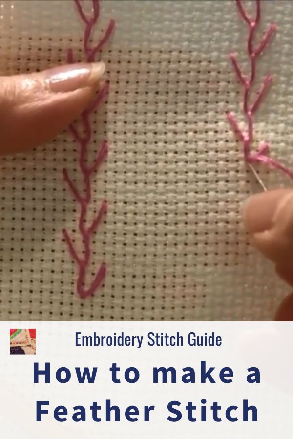 Cross Stitch and Embroidery - Feather Stitch - Pin