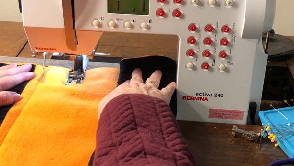 Straight Line Quilting Sew Next Line with Guide following first line