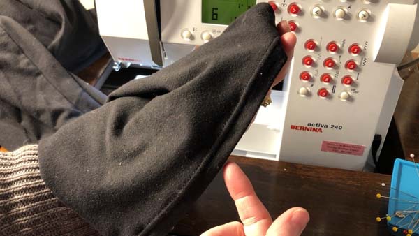 Stretch Double Stitch Hem Finished Front