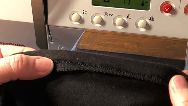 Stretch Double Stitch Hem Wrong Side View