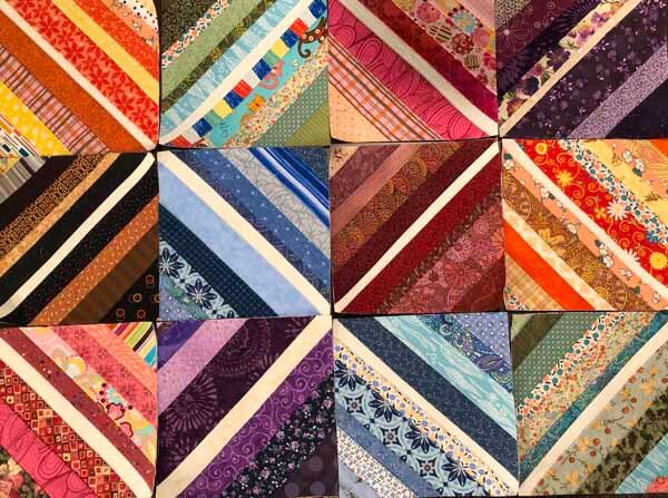String Piecing Sample - Center Fabric