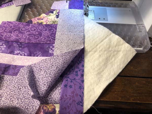 String Pieced Bowl Cozy 12 Add Strip