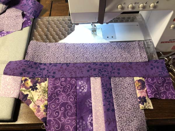 String Pieced Bowl Cozy 13 Sew Strip