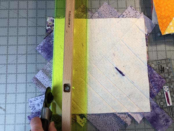 String Pieced Bowl Cozy 15 Trim Top