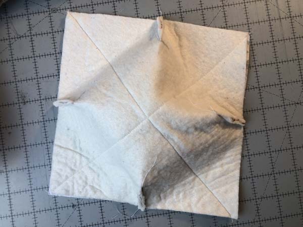 String Pieced Bowl Cozy 23 Four Darts Sewn