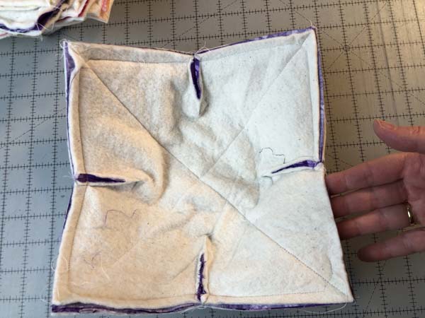 String Pieced Bowl Cozy 28 Sewn Around