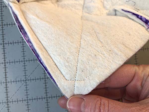 String Pieced Bowl Cozy 29 Corner Close Up