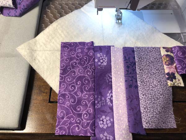 String Pieced Bowl Cozy 8 Added Next Strip