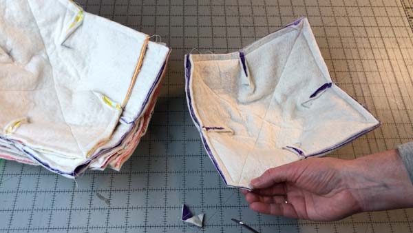 String Pieced Bowl Cozy Clip Corner