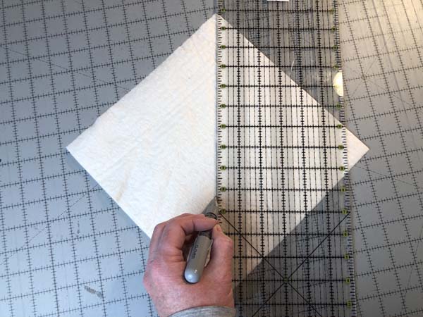 String Pieced Bowl Cozy Draw Lines