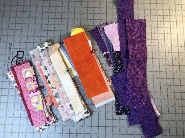 String Pieced Bowl Cozy Fabric Strips