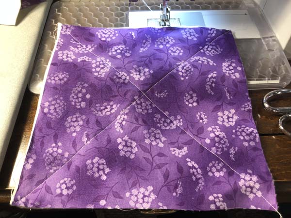 String Pieced Bowl Cozy Lines Sewn on Back