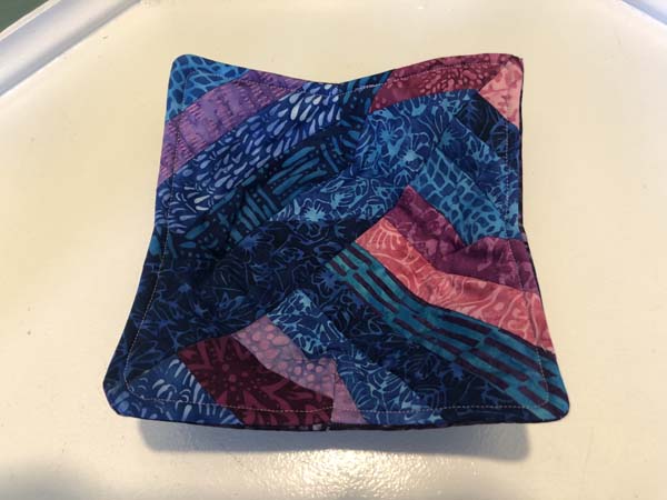 String Pieced Bowl Cozy Purple 1