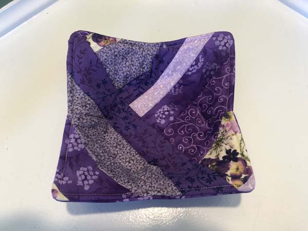 String Pieced Bowl Cozy Purple 3