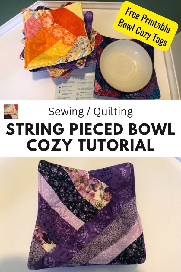 String Pieced Bowl Cozy Tutorial - pin