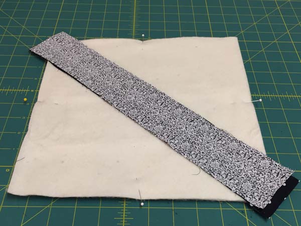 String Pieced Potholder Add Next Strip