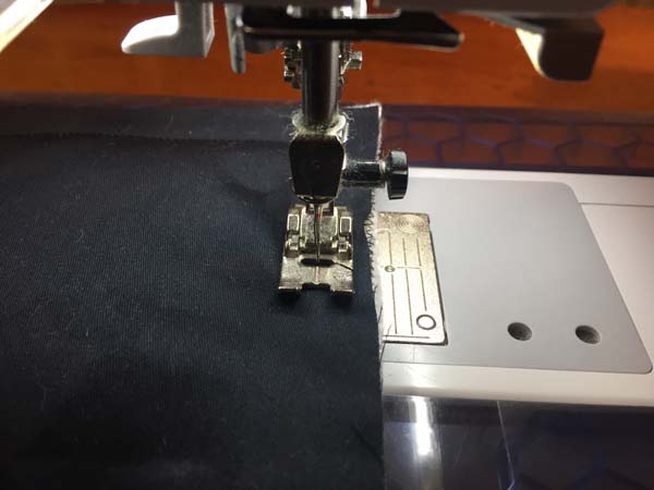 String Pieced Potholder End At Opening