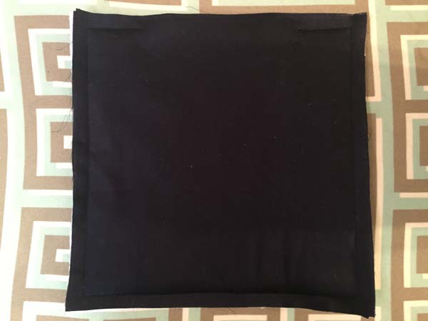 String Pieced Potholder Turn Right Side Out