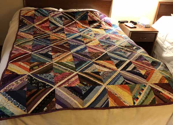 String Quilt - On Double Bed