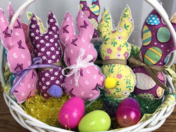 Stuffed Bunny Decorate Finished in Basket