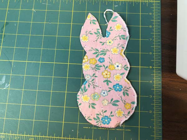 Stuffed Bunny Serger First Side Serged