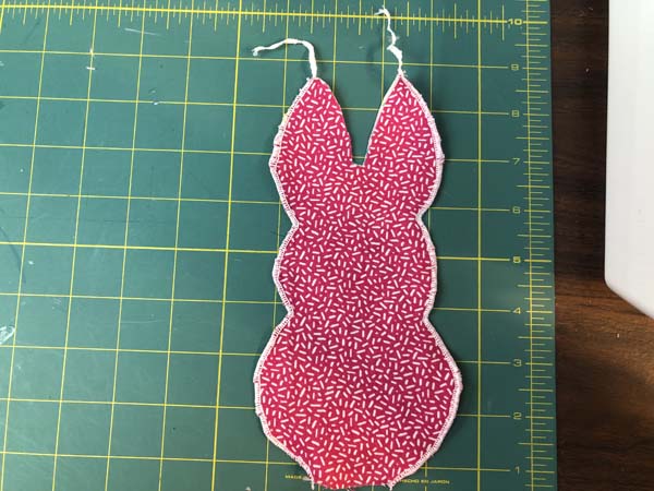Stuffed Bunny Serger Second Side Serged